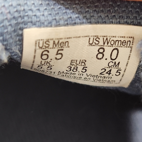 Vans Classic Slip On Tonal Check Coronet Blue Canvas  Mens 6.5 Womens 8 NWOT - Picture 7 of 7